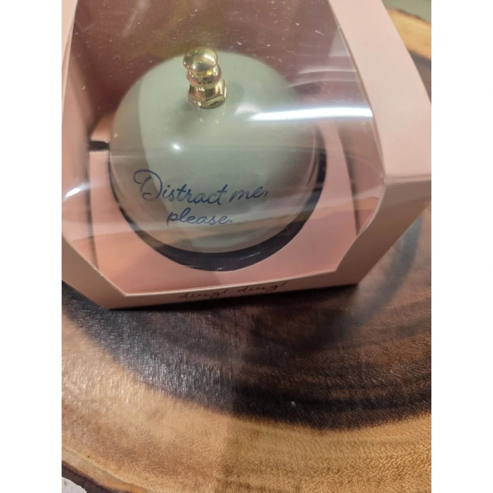 Carven‎ Novelty Blue Metal Desk Bell Glossy Finish Boxed 